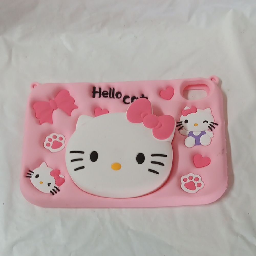 Pink Hello Kitty Silicone Stand Cover Kid Shockproof Case For Tablet Preowned
